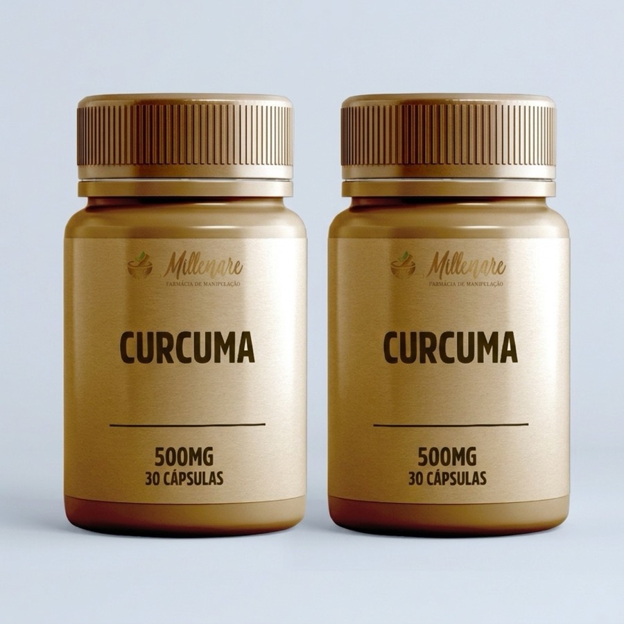 Kit 2 frascos Cúrcuma 500mg 30 Cápsulas